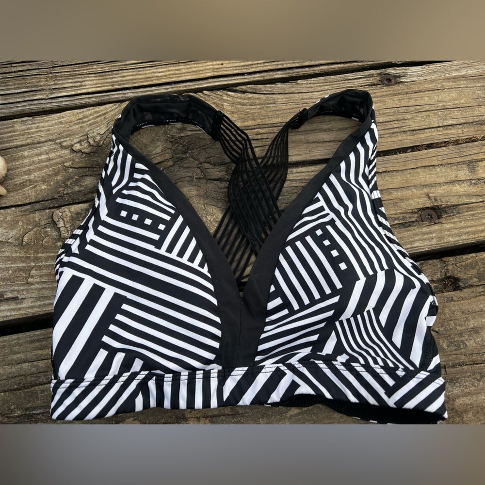 Victoria's Secret Black and White Striped Bra
